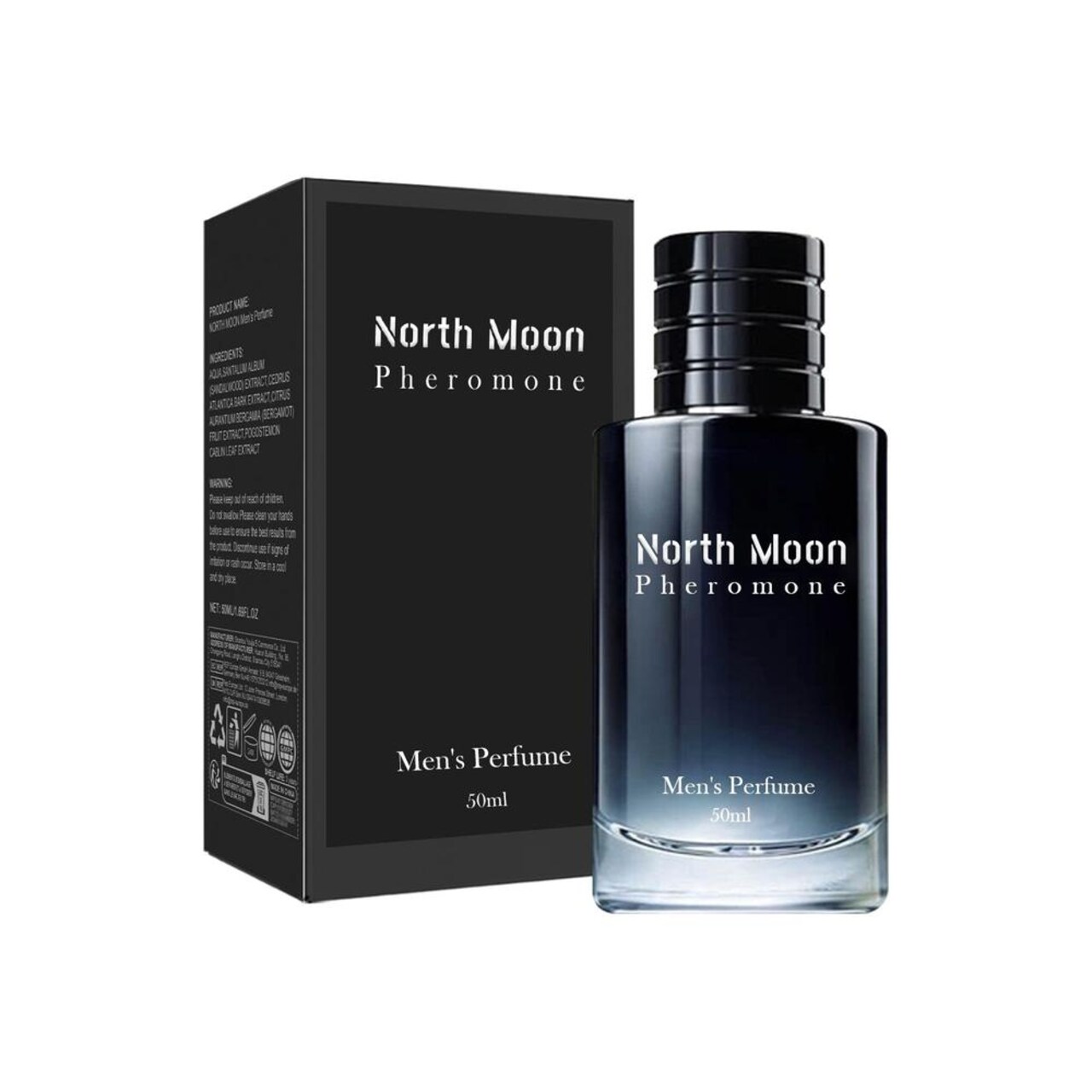 North Moon - Black - Long-Lasting Unisex Fragrance for Mood Enhancement - 1 Piece